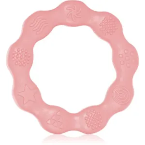 BabyOno Be Active Silicone Teether Ring jouet de dentition Pink 1 pcs