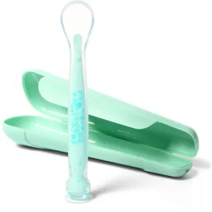 BabyOno Be Active Suction Baby Spoon petite cuillère + emballage Green 6 m+ 1 pcs