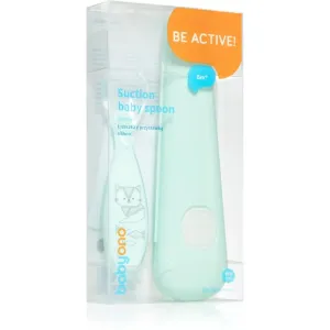 BabyOno Be Active Suction Baby Spoon petite cuillère Green 6 m+ 1 pcs