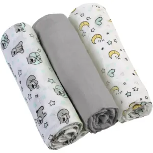 BabyOno Diaper Super Soft couches en tissu Grey 70 × 70 cm 3 pcs