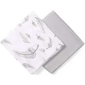 BabyOno Take Care Bamboo Muslin Swaddlers couches en tissu 120 x 120 cm Feathers 2 pcs