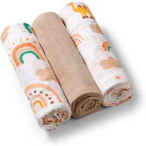 BabyOno Take Care Muslin Diapers couches en tissu Beige 3 pcs