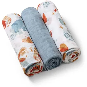 BabyOno Take Care Muslin Diapers couches en tissu Blue 3 pcs