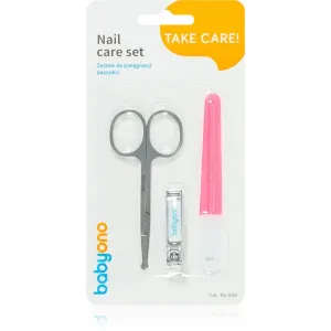 BabyOno Take Care Nail Care kit manucure Red(pour enfant)