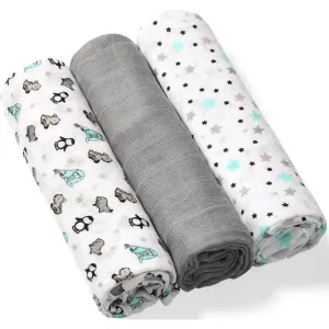 BabyOno Take Care Natural Diapers couches en tissu 70 x 70 cm Gray 3 pcs