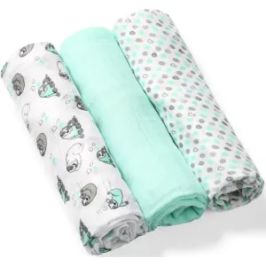 BabyOno Take Care Natural Diapers couches en tissu 70 x 70 cm Mint 3 pcs
