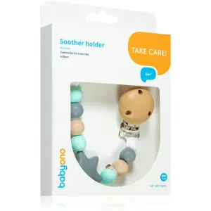 BabyOno Take Care Soother Holder 0m+ attache tétine Brown 1 pcs