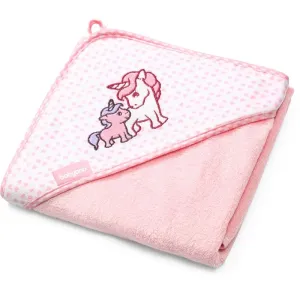 BabyOno Towel Bamboo serviette avec capuche en bambou Pink 100x100 cm