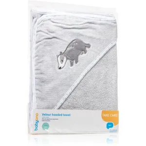 BabyOno Towel Velour serviette avec capuche Grey 100x100 cm