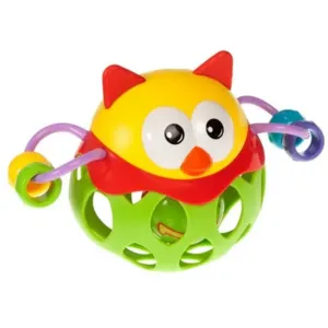 Bam-Bam Rattle jouet d’activité avec hochet 6m+ Owl 1 pcs