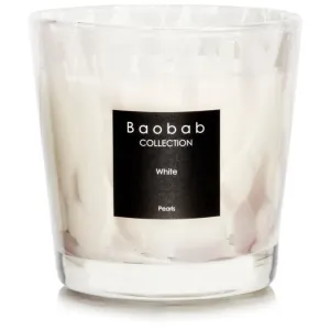 Baobab Collection Pearls White bougie parfumée 8 cm