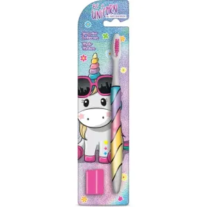 Be a Unicorn Naturaverde Toothbrush Medium brosse à dents pour enfants avec capuchon de protection 1 pcs
