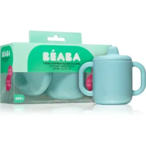 Beaba Silicone learning cup tasse à couvercle Blue 170 ml