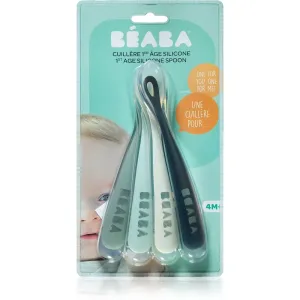 Beaba Silicone Spoon Set of 4 ergonomic silicone spoons petite cuillère Storm 4 pcs