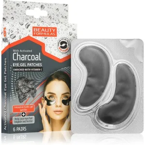 Beauty Formulas Charcoal masque hydrogel contour des yeux au charbon actif 6 pcs