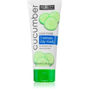 Beauty Formulas Cucumber masque visage purifiant en profondeur à l'argile 100 ml