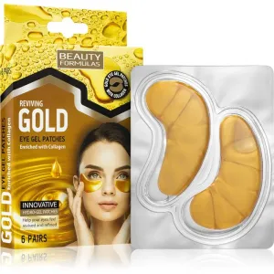 Beauty Formulas Gold masque hydrogel contour des yeux au collagène 6 pcs