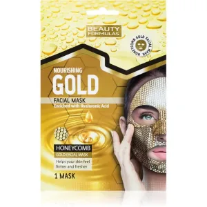 Beauty Formulas Gold masque nourrissant en tissu à l'acide hyaluronique 1 pcs