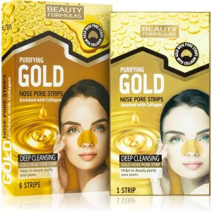 Beauty Formulas Gold patch purifiant anti-pores dilatés du nez au collagène 6 pcs