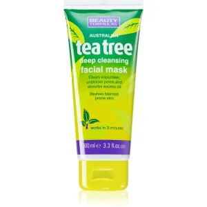 Beauty Formulas Tea Tree masque purifiant en profondeur 100 ml