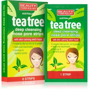 Beauty Formulas Tea Tree patch purifiant anti-pores dilatés du nez 6 pcs
