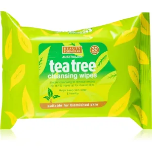 Beauty Formulas Tea Tree lingettes micellaires démaquillantes 30 pcs