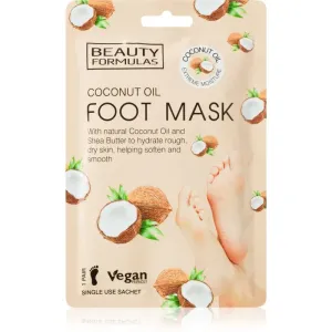 Beauty Formulas Coconut Oil masque hydratant nourrissant pieds 1 pcs