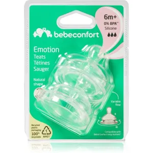 Bebeconfort Emotion Medium to Rapid Flow tétine de biberon 6 m+ 2 pcs