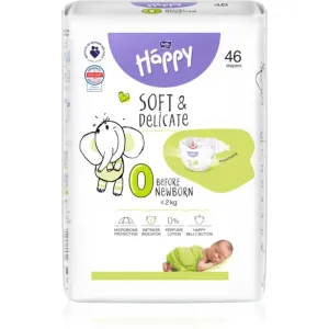 BELLA Baby Happy Soft&Delicate Size 0 Before Newborn couches jetables ≤ 2 kg 46 pcs