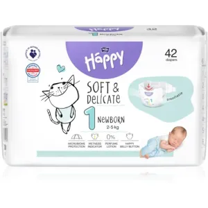 BELLA Baby Happy Soft&Delicate Size 1 Newborn couches jetables 2-5 kg 42 pcs