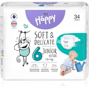 BELLA Baby Happy Soft&Delicate Size 6 Junior Extra couches jetables 15+ kg 34 pcs