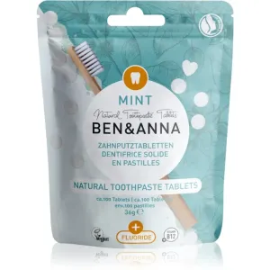 BEN&ANNA Natural Toothpaste Tablets dentifrice en comprimés Fluoride Mint 36 g