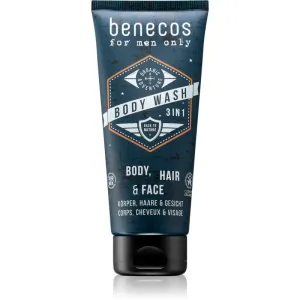 Benecos For Men Only 3 en 1 : shampoing, après-shampoing et gel douche 200 ml