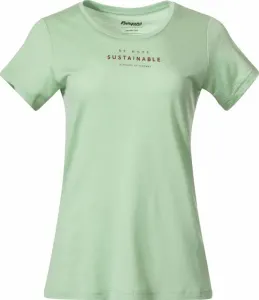 Bergans Graphic Wool Tee Women Light Jade Green/Chianti Red L T-shirt outdoor