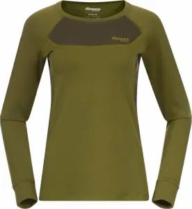 Bergans Cecilie Wool Long Sleeve Women Green/Dark Olive Green M Sous-vêtements thermiques