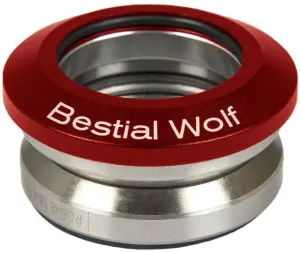 Bestial Wolf Integrated Headset Jeu de direction trottinette Rouge