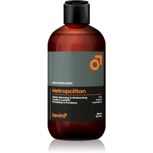 Beviro Natural Body Wash Metropolitan gel de douche pour homme 250 ml