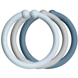 BIBS Loops anneaux de suspension Baby Blue / Cloud / Petrol 12 pcs