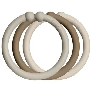 BIBS Loops anneaux de suspension Sand / Dark Oak / Vanilla 12 pcs
