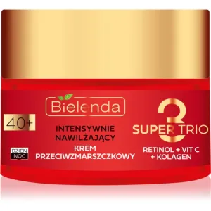 Bielenda Super Trio crème hydratante intense anti-rides 40+ 50 ml