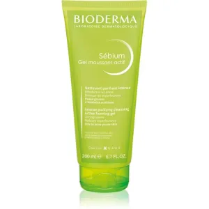 Bioderma Sébium Gel Moussant Actif gel purifiant en profondeur pour peaux grasses et à problèmes 200 ml