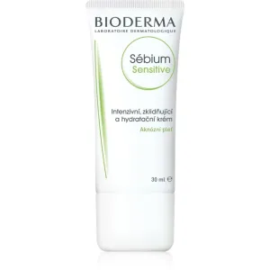 Bioderma Sébium Sensitive crème hydratante et apaisante intense pour peaux sèches et irritées après un traitement anti-acné 30 ml #111301