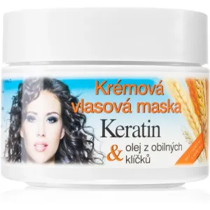 Bione Cosmetics Keratin + Grain masque crème pour tous types de cheveux 260 ml