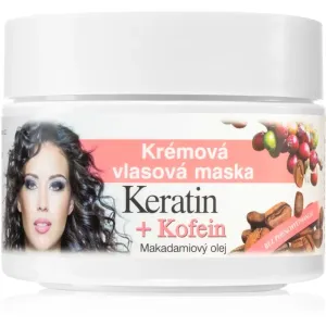 Bione Cosmetics Keratin + Kofein masque crème pour cheveux 260 ml