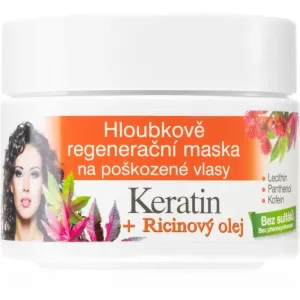 Bione Cosmetics Keratin + Ricinový olej masque cheveux régénérant 260 ml