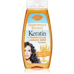 Bione Cosmetics Keratin + Grain shampoing régénérant pour tous types de cheveux 400 ml