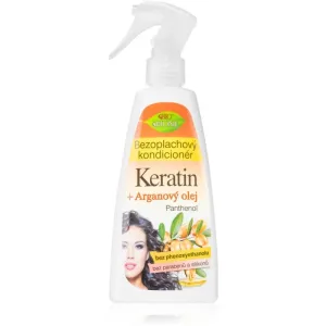 Bione Cosmetics Keratin + Argan après-shampoing sans rinçage en spray 260 ml