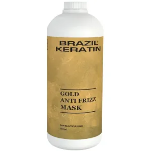 Brazil Keratin Gold Anti Frizz Mask masque régénérateur à la kératine pour cheveux abîmés 550 ml
