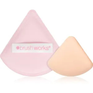 Brushworks Triangular Powder Puff Duo applicateur maquillage en mousse