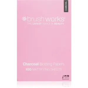 Brushworks Charcoal Blotting Papers papiers matifiants 100 pcs